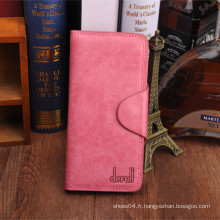 Bi-folding sweet girl avec bouton cuir meilleur slim wallet